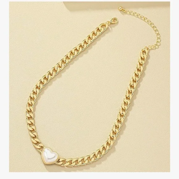 🆕 Heart Necklaces for Women Heart Choker Cuban Link - Picture 5 of 5